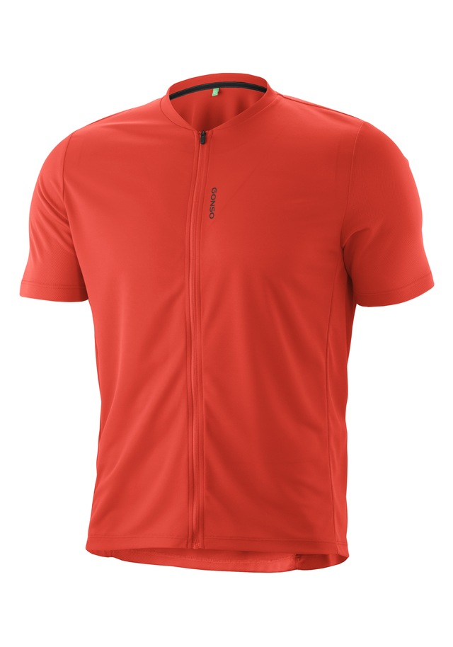 Gonso Radtrikot »SITIVO Jersey Green M« Herren Fahrradtrikot kurzarm, Half-Zip Trikot mit Rückentasche