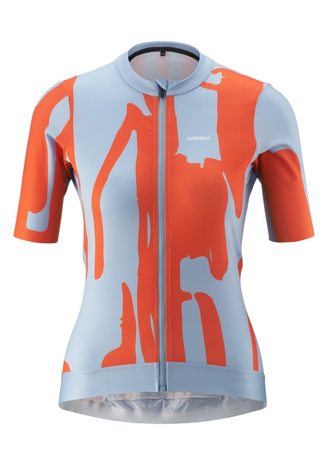 Gonso Radtrikot »Road Jersey Print W« Damen Fahrradtrikot, modernes Trikot mit 3-teiliger Rückentasche