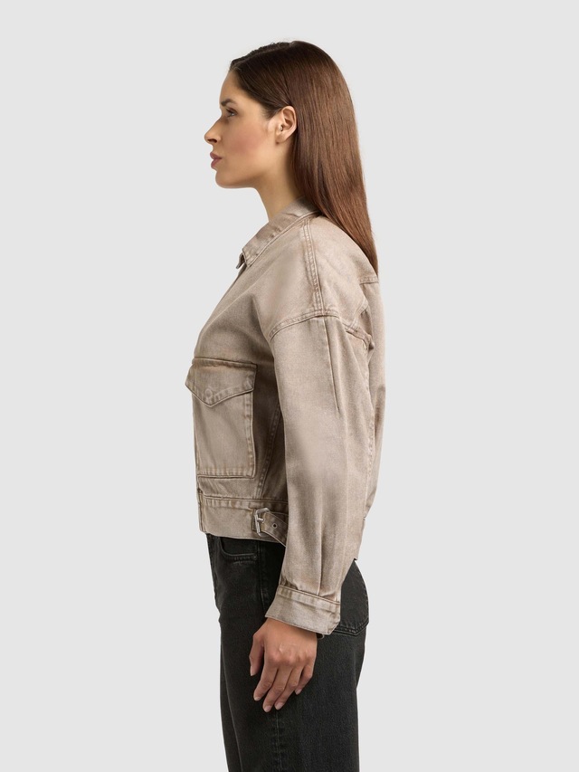 khujo Hemdjacke »Nelina« 1 Stk. tlg. ohne Kapuze Oversize Jeansjacke