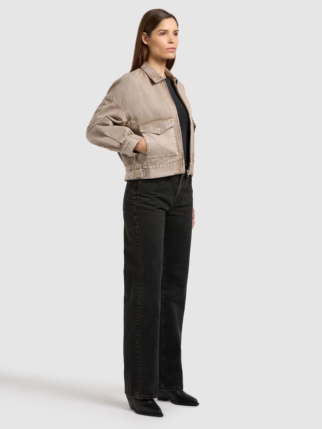 khujo Hemdjacke »Nelina« 1 Stk. tlg. ohne Kapuze Oversize Jeansjacke