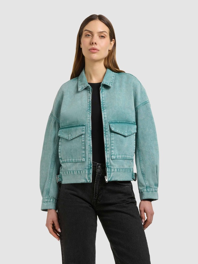 khujo Hemdjacke »Nelina« 1 Stk. tlg. ohne Kapuze Oversize Jeansjacke