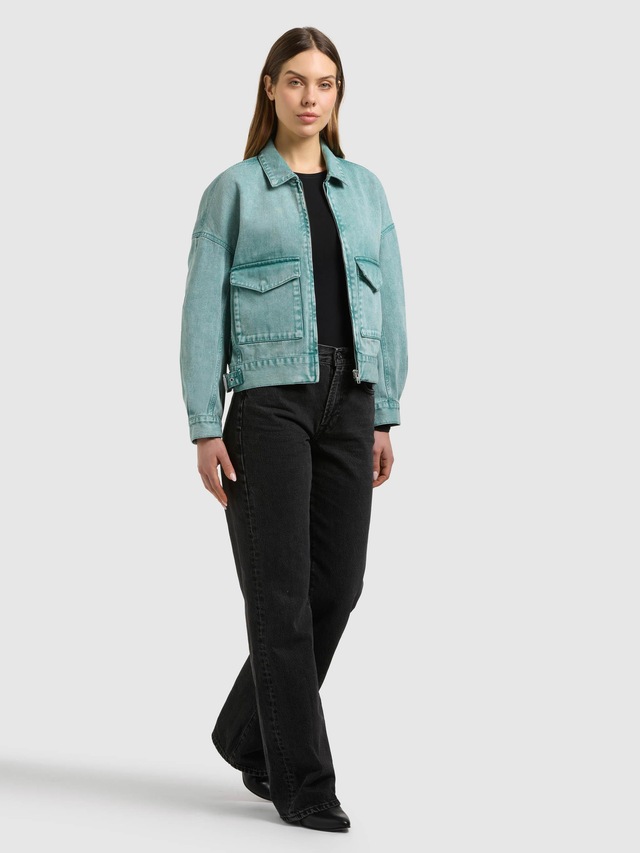 khujo Hemdjacke »Nelina« 1 Stk. tlg. ohne Kapuze Oversize Jeansjacke