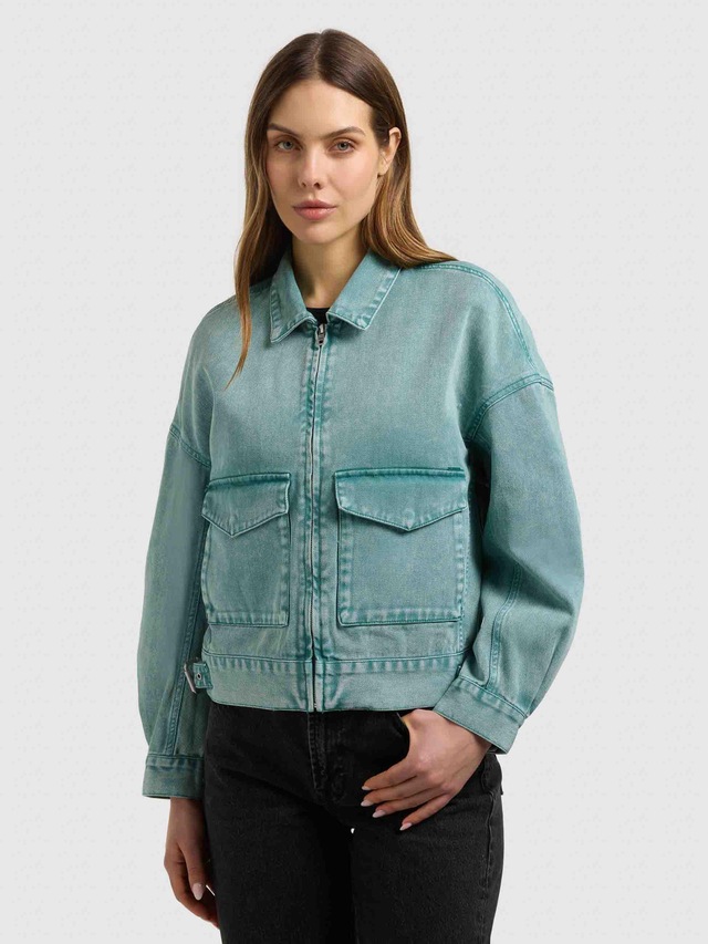 khujo Hemdjacke »Nelina« 1 Stk. tlg. ohne Kapuze Oversize Jeansjacke