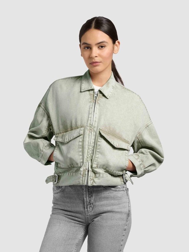 khujo Hemdjacke »Nelina« 1 Stk. tlg. ohne Kapuze Oversize Jeansjacke