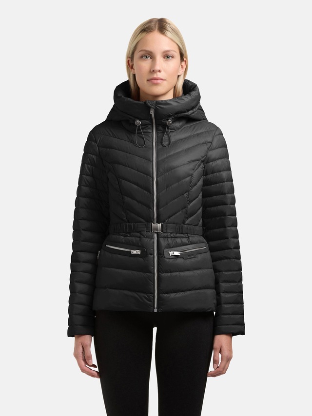khujo Outdoorjacke »Lorella« mit Kapuze Übergangsjacke mit Kapuze und Taillengürtel