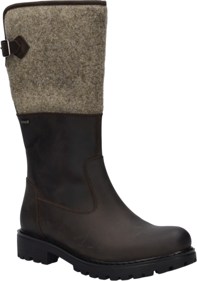 Josef Seibel Stiefel »Melinda 34« Blockabsatz, Langschaftstiefel mit Filzbesatz, Weite G