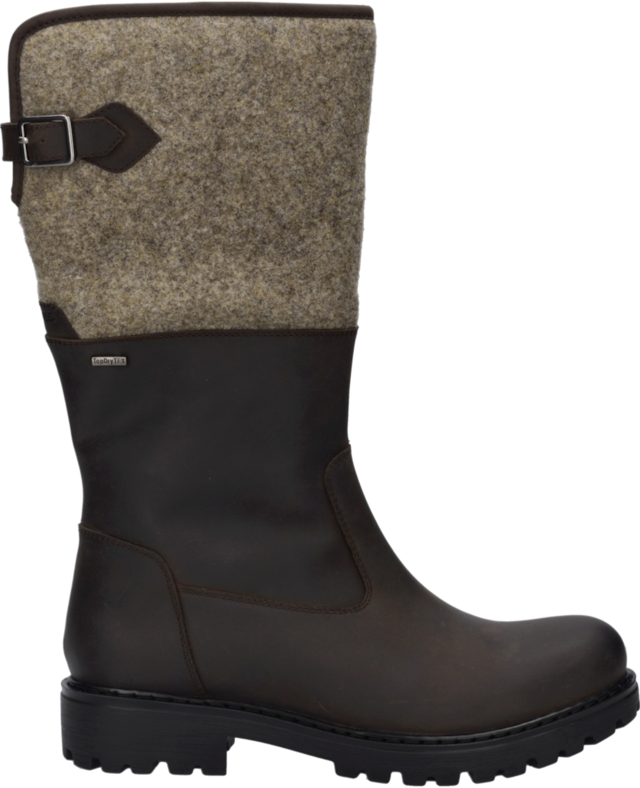 Josef Seibel Stiefel »Melinda 34« Blockabsatz, Langschaftstiefel mit Filzbesatz, Weite G