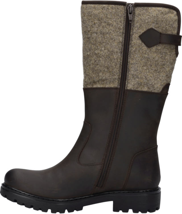 Josef Seibel Stiefel »Melinda 34« Blockabsatz, Langschaftstiefel mit Filzbesatz, Weite G