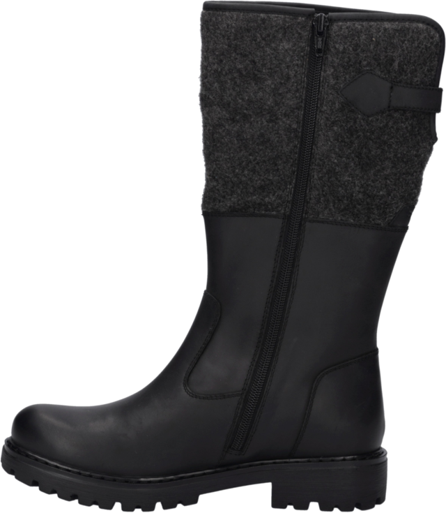 Josef Seibel Stiefel »Melinda 34« Blockabsatz, Langschaftstiefel mit Filzbesatz, Weite G