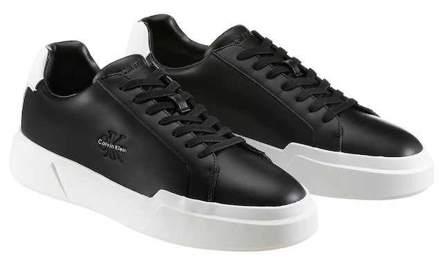 Calvin Klein Jeans Sneaker »CHUNKY CUPSOLE LACEUP LTH« Freizeitschuh, Halbschuh, Schnürer mit CK-Logoprägung