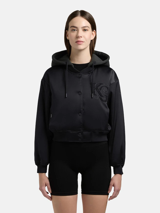 khujo Collegejacke »Chani« mit Kapuze Kurze Damen Bomberjacke mit Kapuze