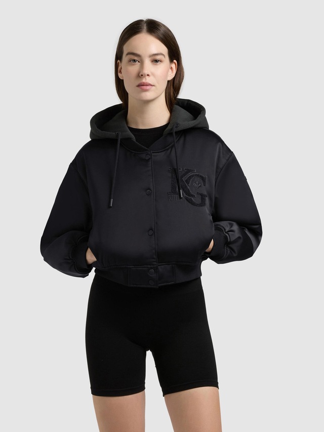khujo Collegejacke »Chani« mit Kapuze Kurze Damen Bomberjacke mit Kapuze
