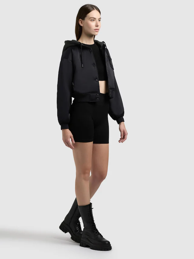 khujo Collegejacke »Chani« mit Kapuze Kurze Damen Bomberjacke mit Kapuze