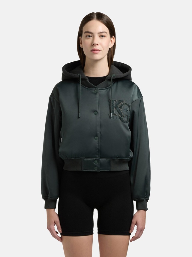 khujo Collegejacke »Chani« mit Kapuze Kurze Damen Bomberjacke mit Kapuze
