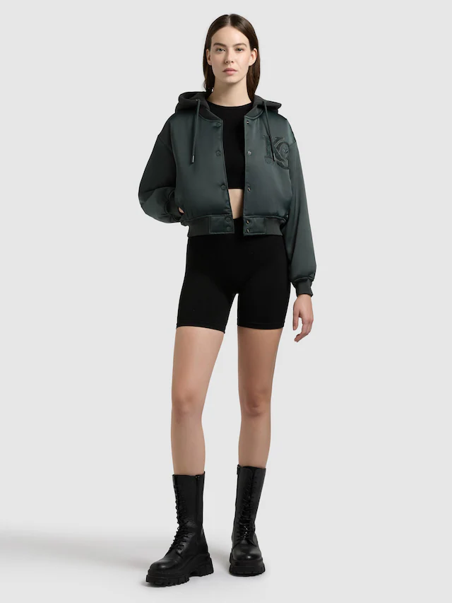 khujo Collegejacke »Chani« mit Kapuze Kurze Damen Bomberjacke mit Kapuze