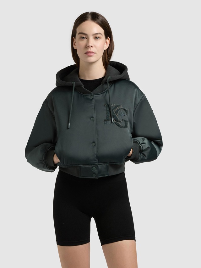 khujo Collegejacke »Chani« mit Kapuze Kurze Damen Bomberjacke mit Kapuze