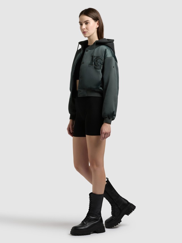khujo Collegejacke »Chani« mit Kapuze Kurze Damen Bomberjacke mit Kapuze