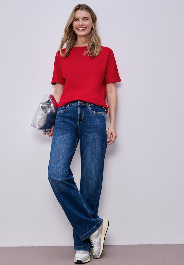 STREET ONE T-Shirt mit U-Boot-Ausschnitt
