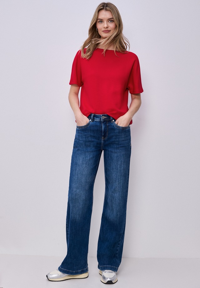 STREET ONE T-Shirt mit U-Boot-Ausschnitt