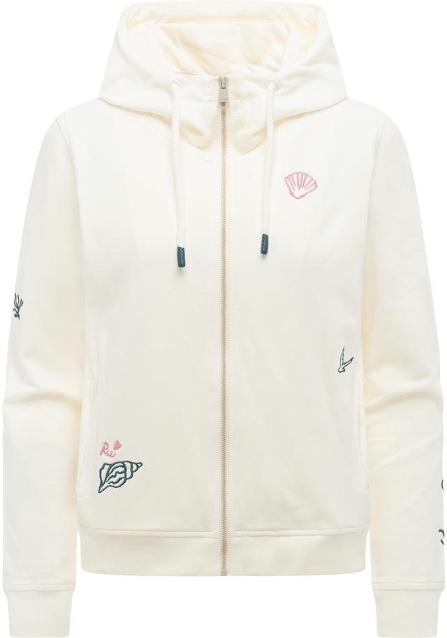 Ragwear Sweatjacke »Parya Embro« Damen Zipper mit Stickereien