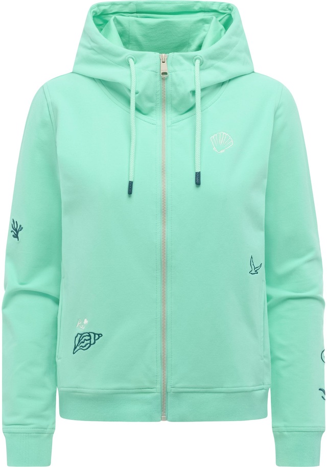 Ragwear Sweatjacke »Parya Embro« Damen Zipper mit Stickereien