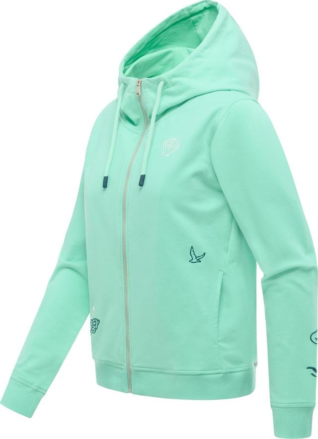 Ragwear Sweatjacke »Parya Embro« Damen Zipper mit Stickereien