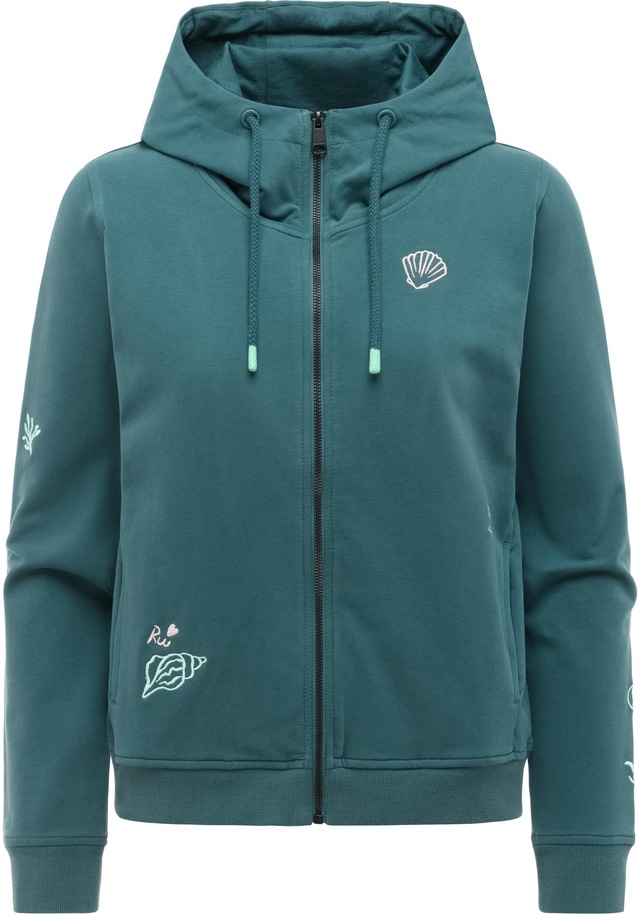 Ragwear Sweatjacke »Parya Embro« Damen Zipper mit Stickereien