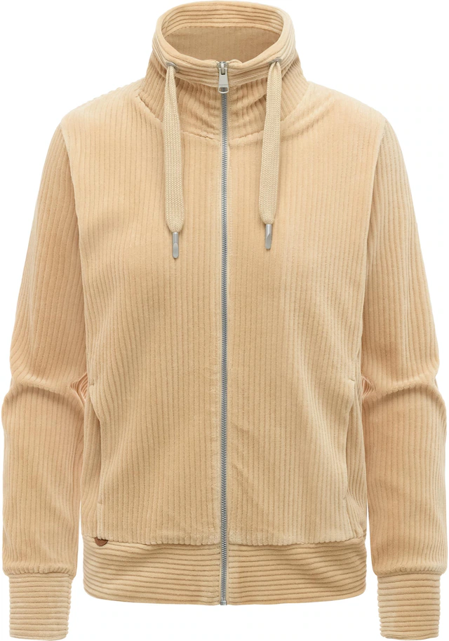 Ragwear Sweatjacke »Ronette Cordy« Zip-Jacke aus weichem Kord und hohem Kragen