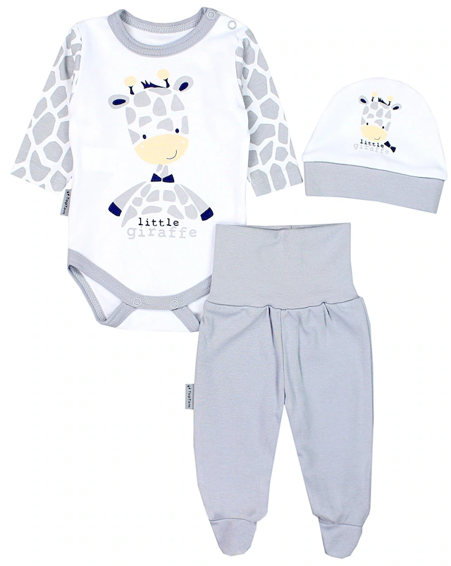 TupTam Langarmbody »Set Baby Bekleidungsset Langarmbody Hose Mütze3 teilig«