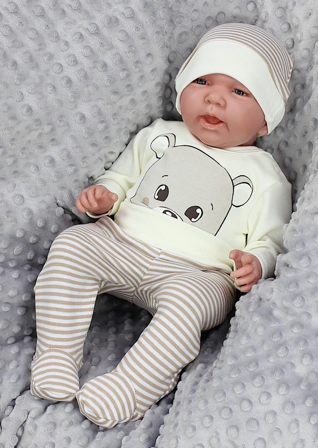 TupTam Langarmbody »Set Baby Bekleidungsset Langarmbody Hose Mütze3 teilig«