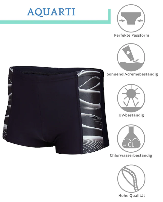 AQUARTI Badehose »Badehose Aquarti Herren Badehose Kurz Sportlich Streifen«