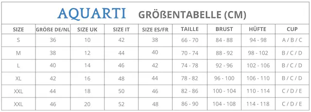 AQUARTI Badeanzug »Badeanzug Damen Badeanzug Bauchweg Sport Bademode Neckholder V-Ausschnitt«