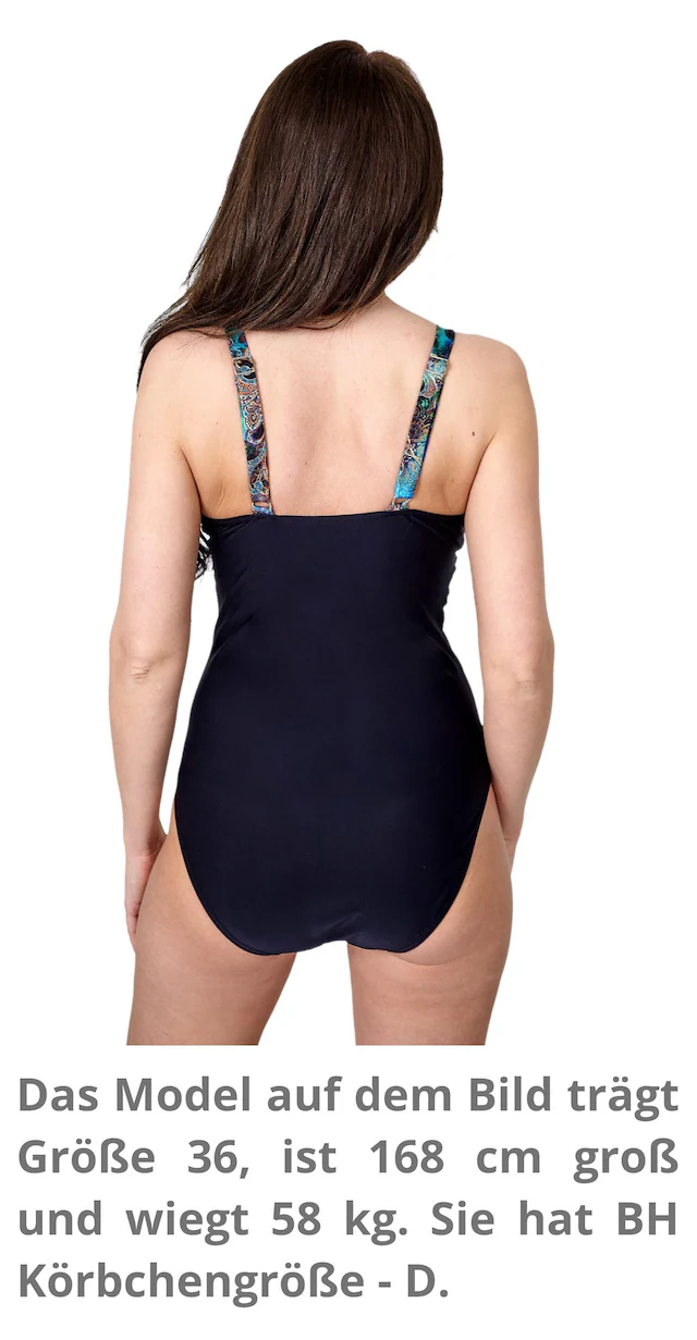 AQUARTI Badeanzug »Badeanzug Damen Badeanzug Bauchweg Sport Bademode Neckholder V-Ausschnitt«