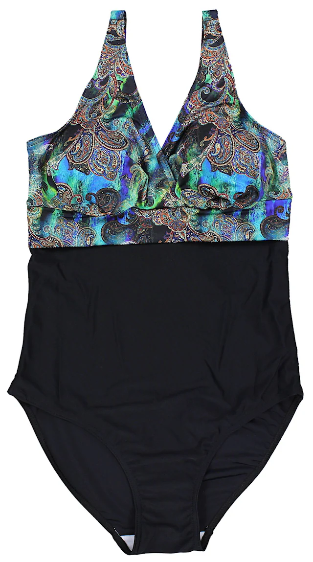 AQUARTI Badeanzug »Badeanzug Damen Badeanzug Bauchweg Sport Bademode Neckholder V-Ausschnitt«