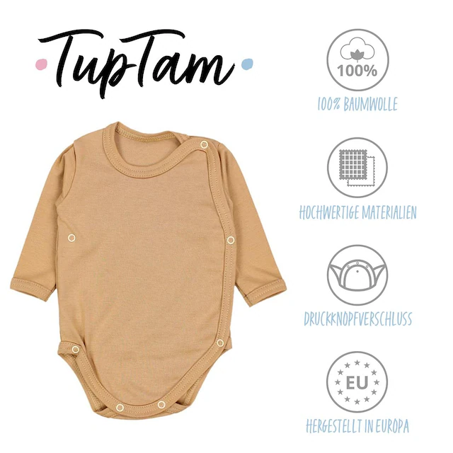 TupTam Langarmwickelbody »Wickelbody Baby Langarm Wickelbody 5er Pack«