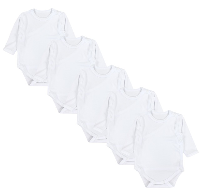 TupTam Langarmwickelbody »Wickelbody Baby Langarm Wickelbody 5er Pack«