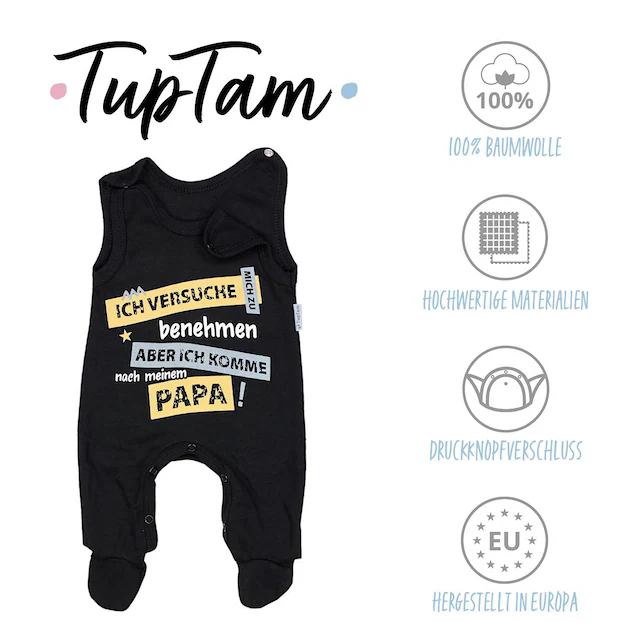 TupTam Strampler »Strampler Unisex Baby Strampler mit Spruch«