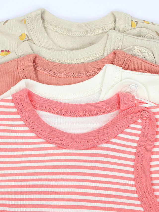 TupTam Langarmwickelbody »Wickelbody Unisex Baby Wickelbody Langarm 5er Set«