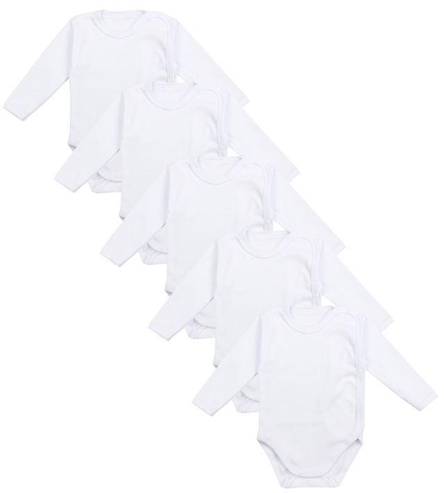 TupTam Langarmwickelbody »Wickelbody Unisex Baby Wickelbody Langarm 5er Set«