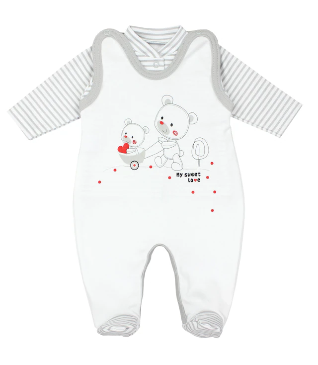 TupTam Strampler »Set Baby Unisex Strampler-Set mit Aufdruck Spruch 2-tlg«