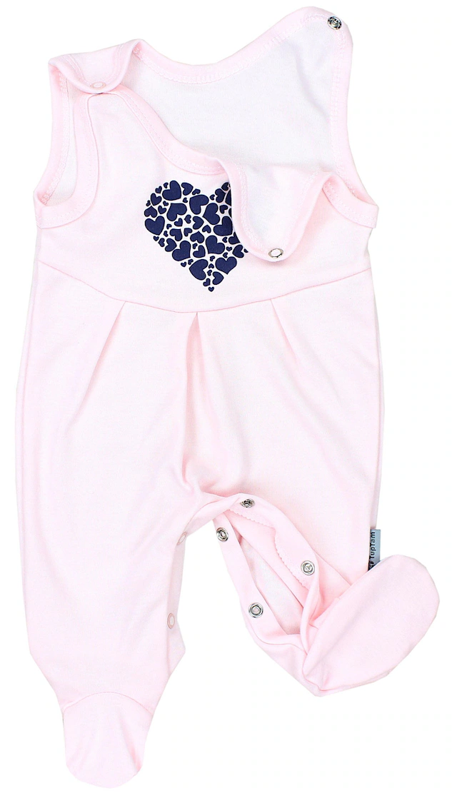 TupTam Strampler »Strampler Baby Mädchen Strampler mit Fuß 3er Pack«