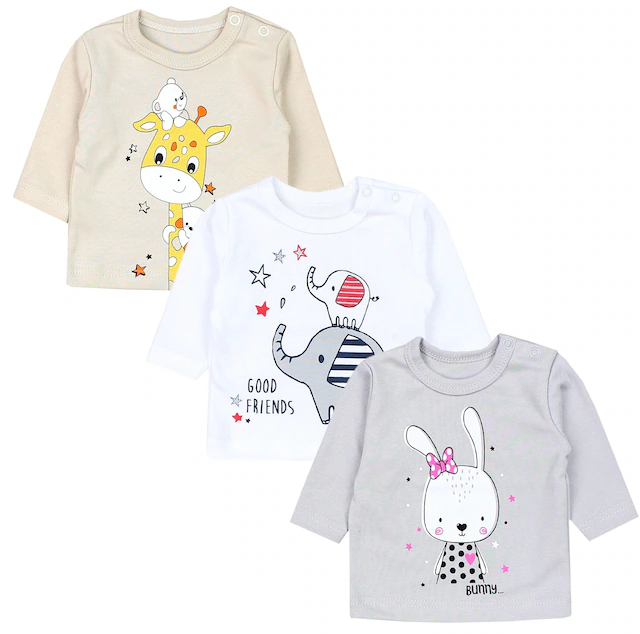 TupTam Langarmshirt »Shirt Unisex Baby Langarmshirt mit Spruch Aufdruck 3er Set«