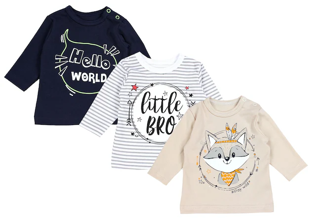TupTam Langarmshirt »Shirt Unisex Baby Langarmshirt mit Spruch Aufdruck 3er Set«