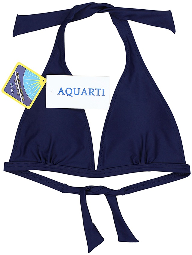 AQUARTI Triangel-Bikini-Top »Bikini Oberteil Damen Bikini Top Oberteil Triangel Neckholder Push Up Padded Zum Binden«