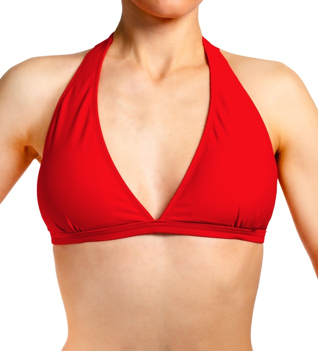AQUARTI Triangel-Bikini-Top »Bikini Oberteil Damen Bikini Top Oberteil Triangel Neckholder Push Up Padded Zum Binden«