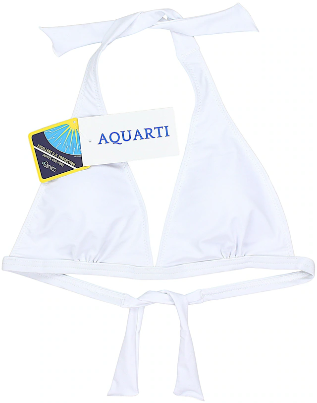 AQUARTI Triangel-Bikini-Top »Bikini Oberteil Damen Bikini Top Oberteil Triangel Neckholder Push Up Padded Zum Binden«