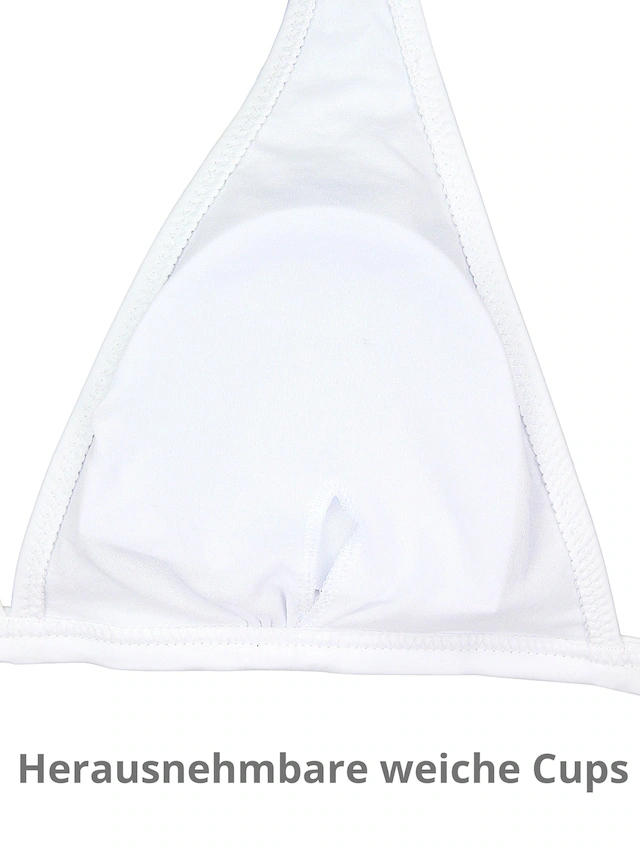 AQUARTI Triangel-Bikini-Top »Bikini Oberteil Damen Bikini Top Oberteil Triangel Neckholder Push Up Padded Zum Binden«