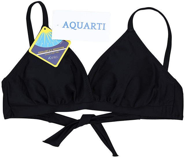 AQUARTI Triangel-Bikini-Top »Bikini Oberteil Damen Bikini Top Oberteil Triangel Neckholder Push Up Padded Zum Binden«