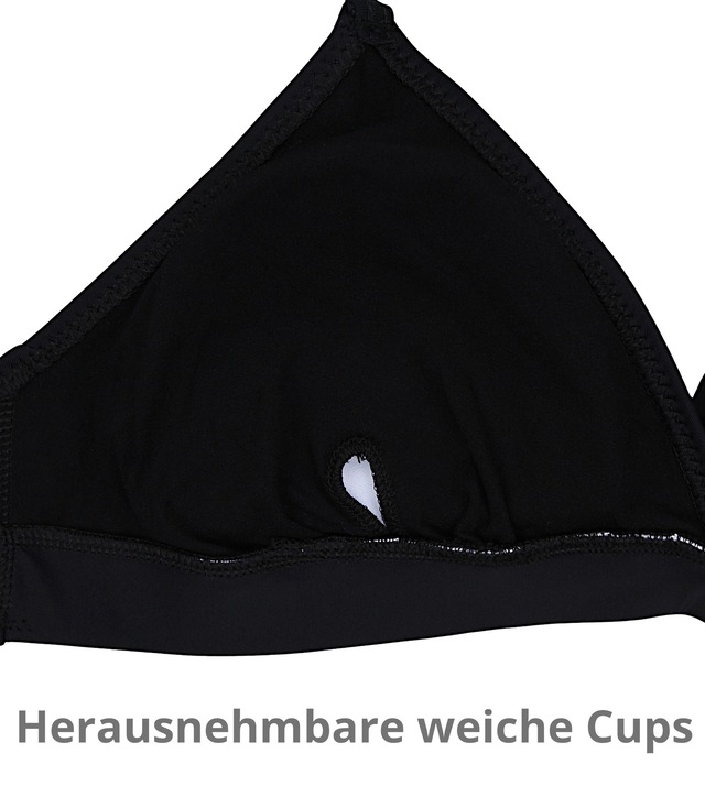 AQUARTI Triangel-Bikini-Top »Bikini Oberteil Damen Bikini Top Oberteil Triangel Neckholder Push Up Padded Zum Binden«