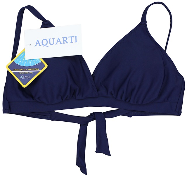AQUARTI Triangel-Bikini-Top »Bikini Oberteil Damen Bikini Top Oberteil Triangel Neckholder Push Up Padded Zum Binden«